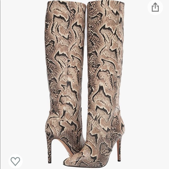 Vince Camuto Shoes - Vince Camuto Snakeskin Knee Boots
